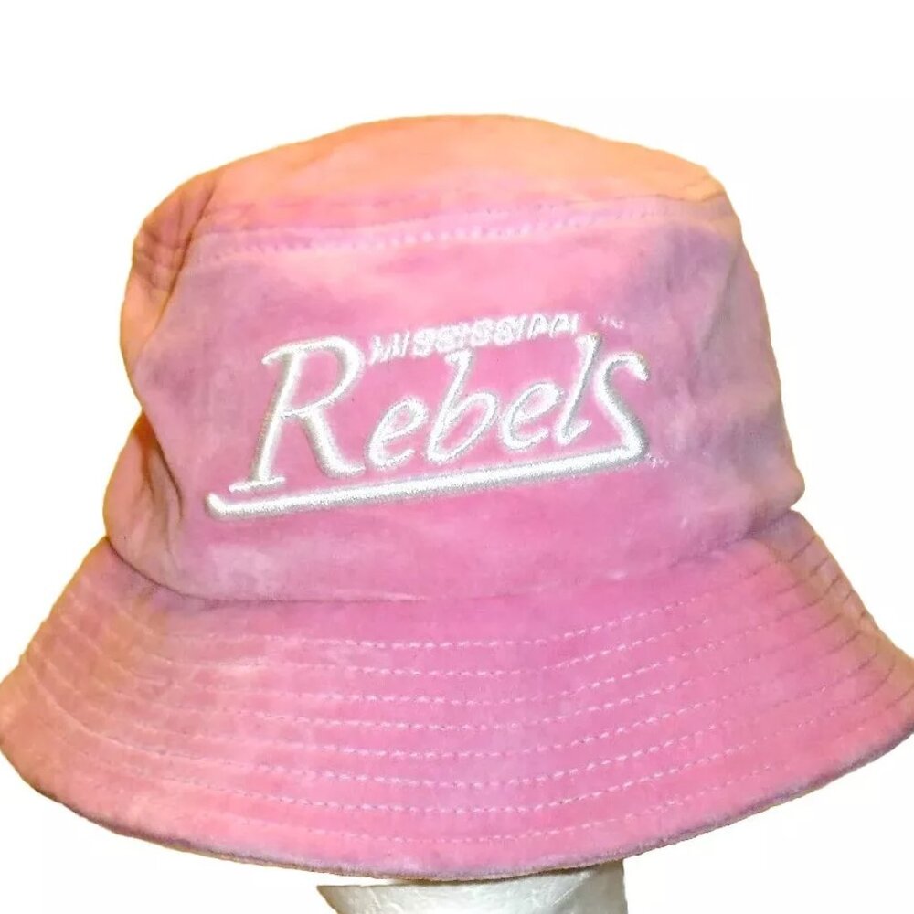 Ole Miss Mississippi Rebels Womens Pink Bucket hat cap One size Fits All New